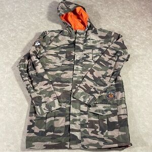 Lucky‎ Brand Light Weight Camo Men’s Skull patch Jacket Size XL